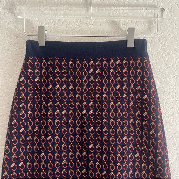 J CREW Geo Ring Midi Merino Wool Blend Skirt Size XXS - Picture 11 of 13